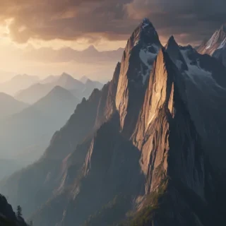 mountainous background