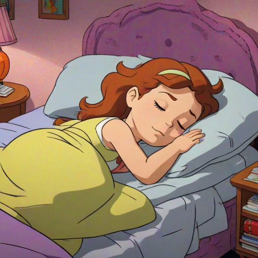 sleeping in cartoons