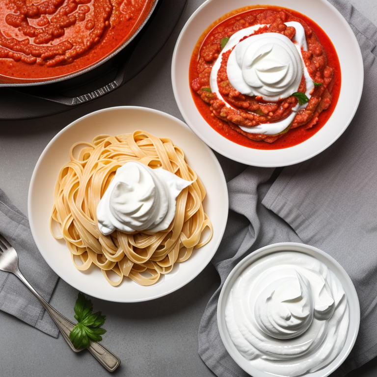 pasta sauce with sour cream