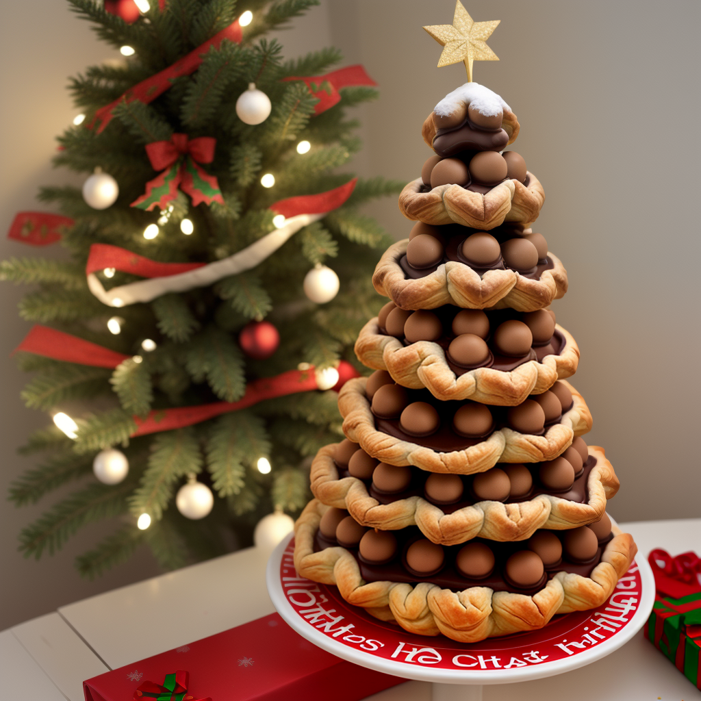 nutella puff pastry christmas tree