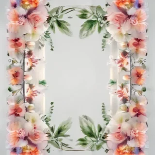 transparent flower border
