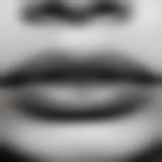 lips black and white clipart
