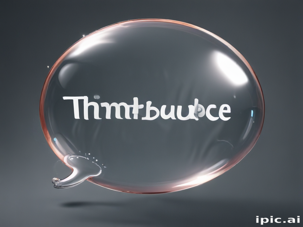 A Colorful Bubble Displaying the Playful Word Thmtbuulce in Bold Letters.