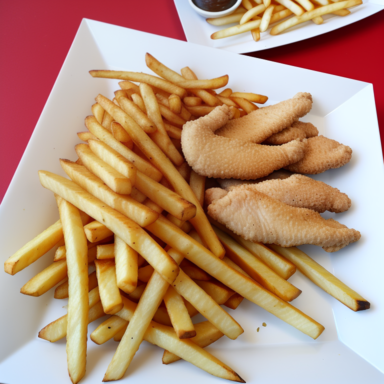 chicken strips and french fries