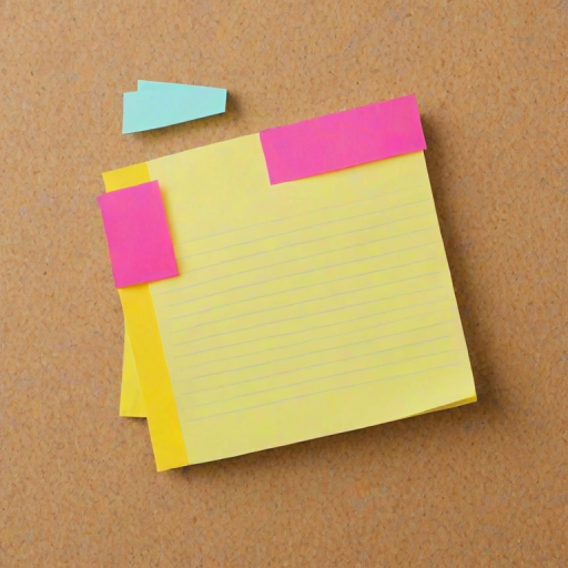 sticky note with transparent background