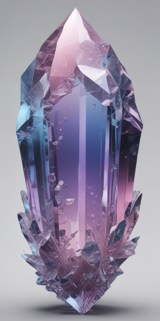 Gradient Crystal Color A Stunning Iridescent Crystal Displaying a Beautiful Gradient of Colors.