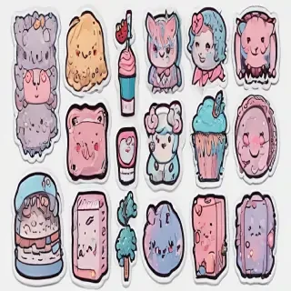 stickers png aesthetic