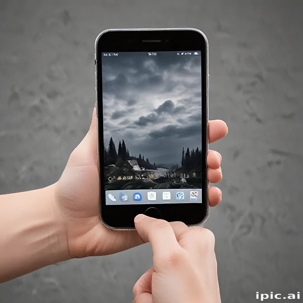 hand holding phone png