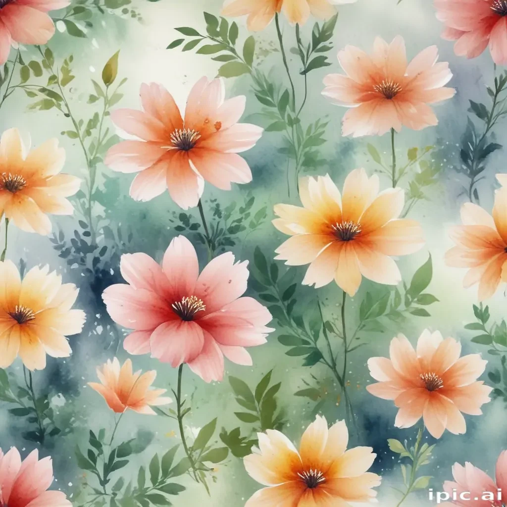 flower watercolor background