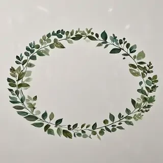 circle with leaves
