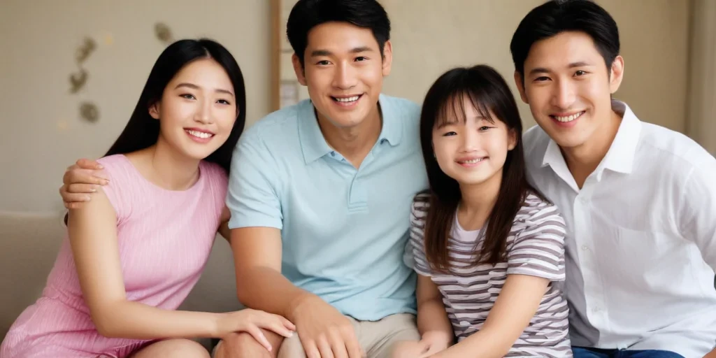 free use asian family