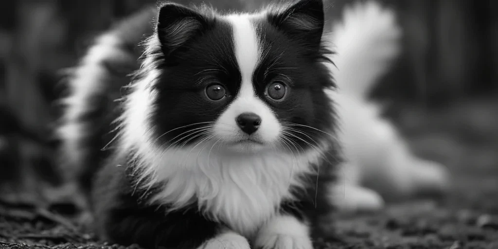 black and white cute