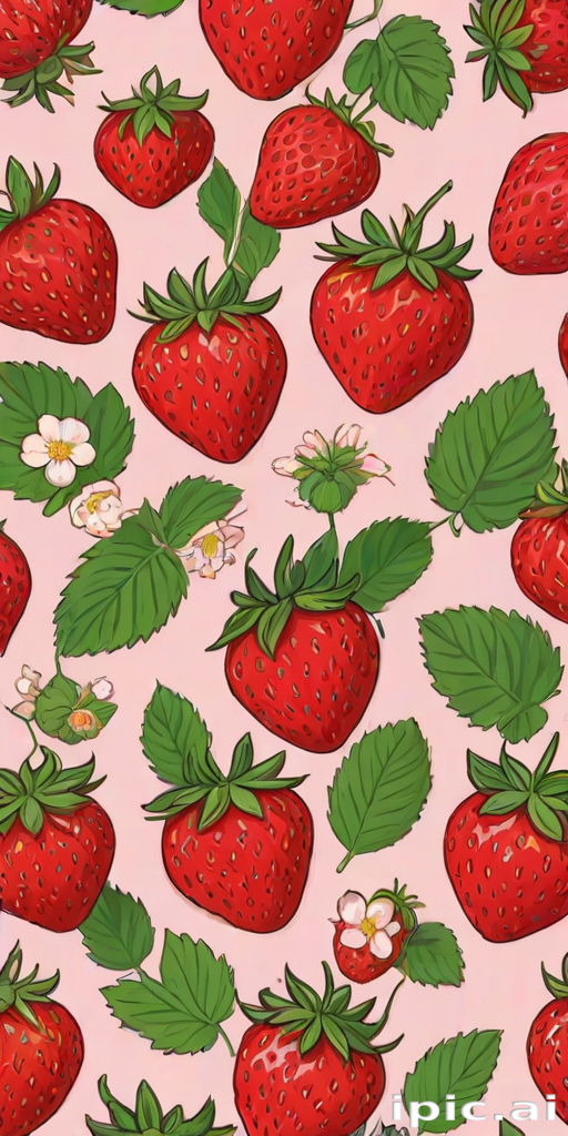 strawberry wallpaper aesthetic