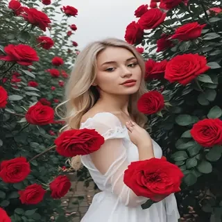 red roses aesthetic