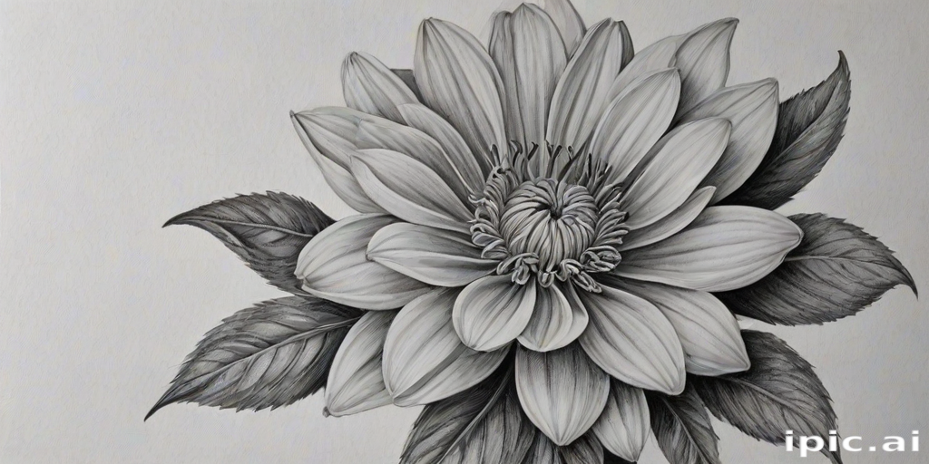 flower pencil drawing