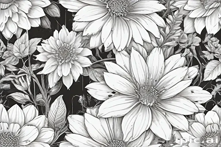 flower line art