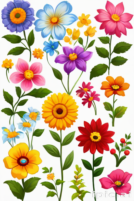 cartoon flowers png