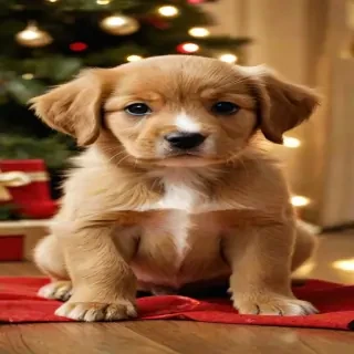 puppy christmas dog wallpaper