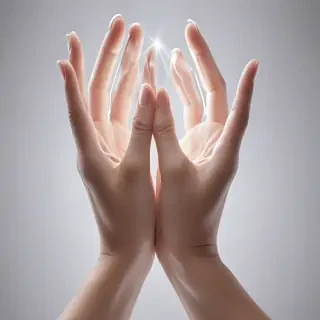 transparent prayer hands