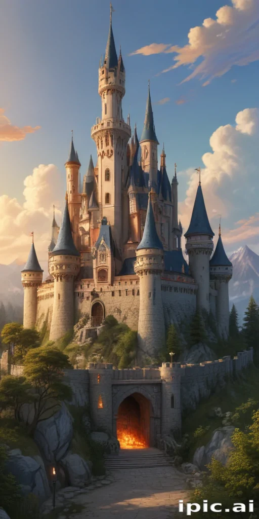 cartoon of castle