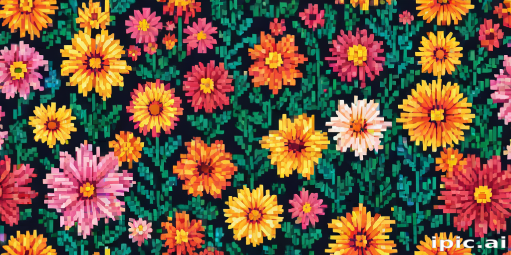 pixel flowers