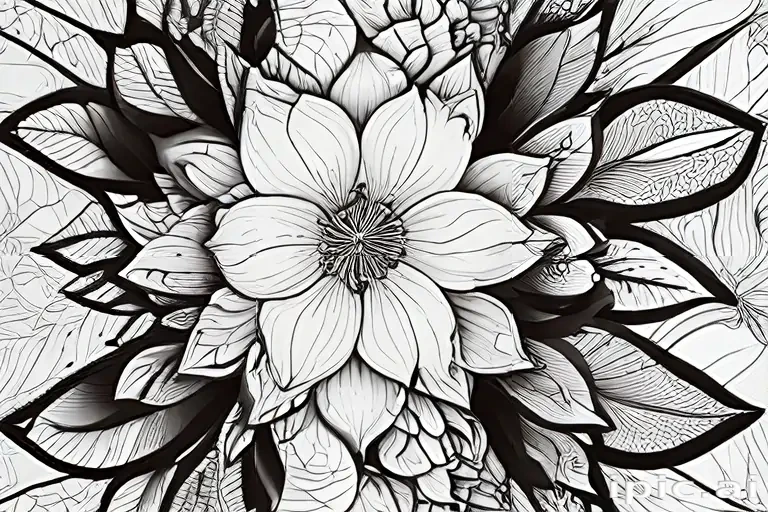 flower line art