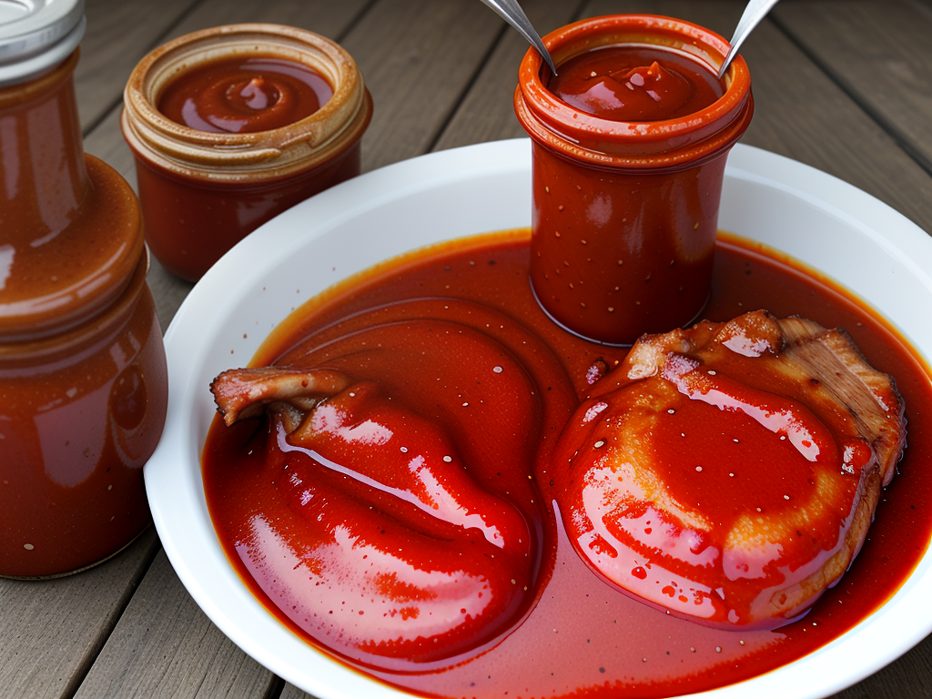 hot sauce and bbq sauce
