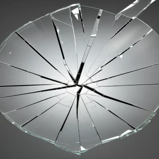 cracked glass transparent