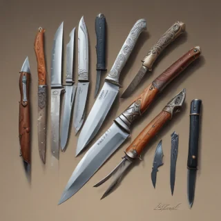 drawings of knives