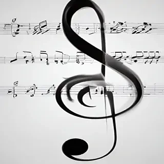 transparent music notes