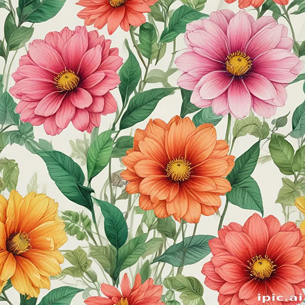 flower color drawings