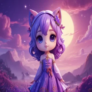 kawaii cute purple wallpaper