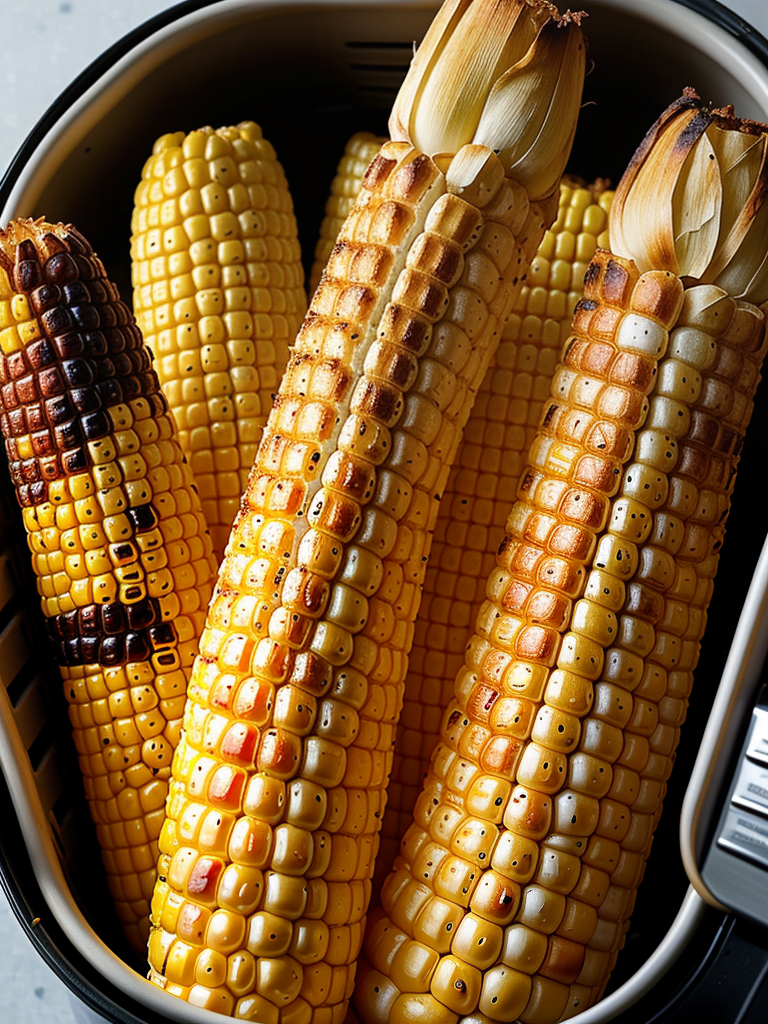 air fryer corn on the cob in husk