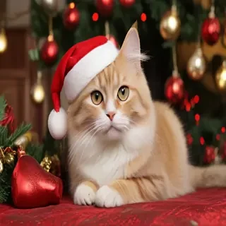 christmas cat background