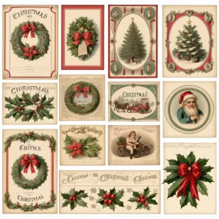 free vintage printables christmas