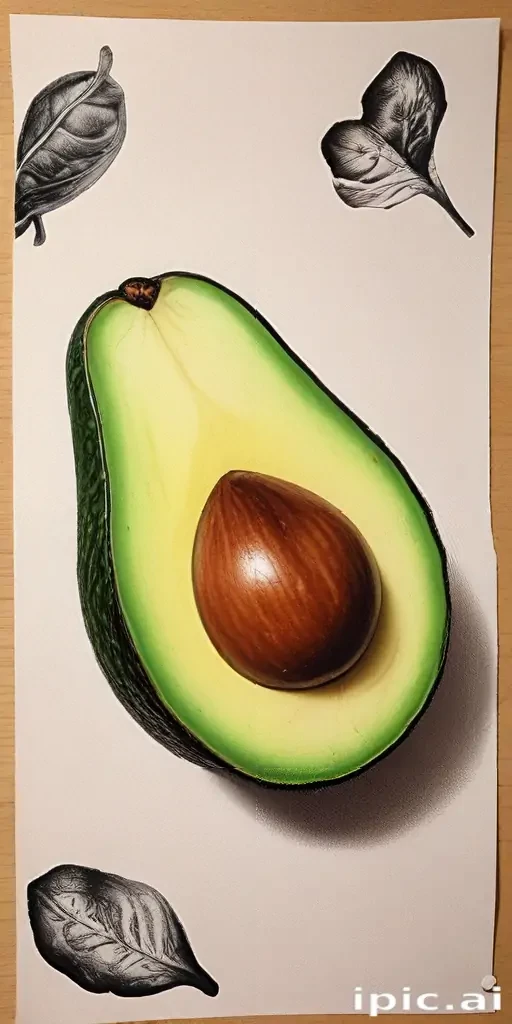 avocado drawing