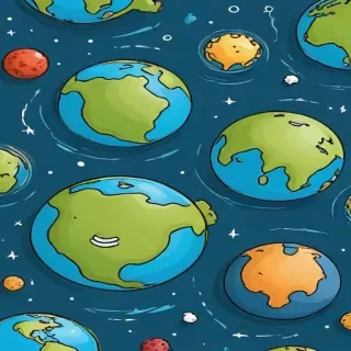 cartoon picture of planet earth