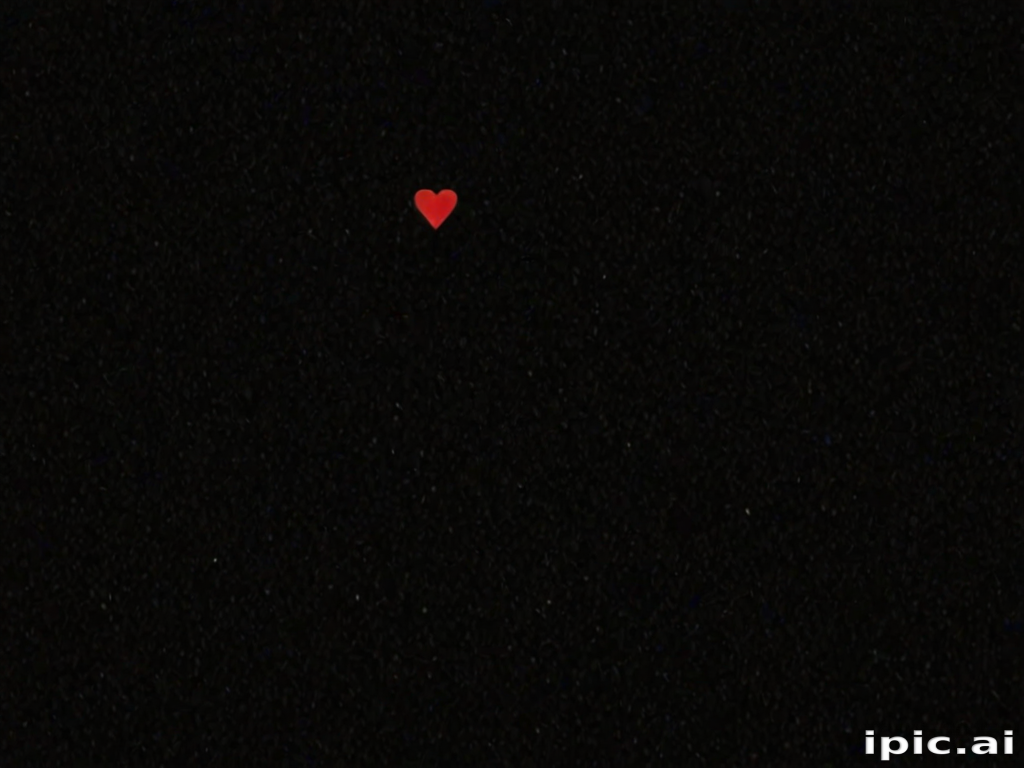heart with black background