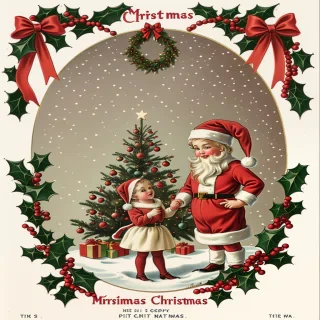 vintage christmas images to print