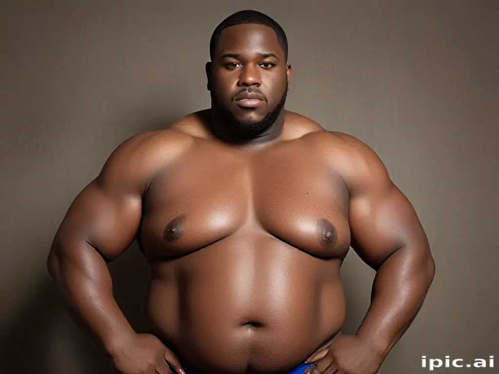 black fat man