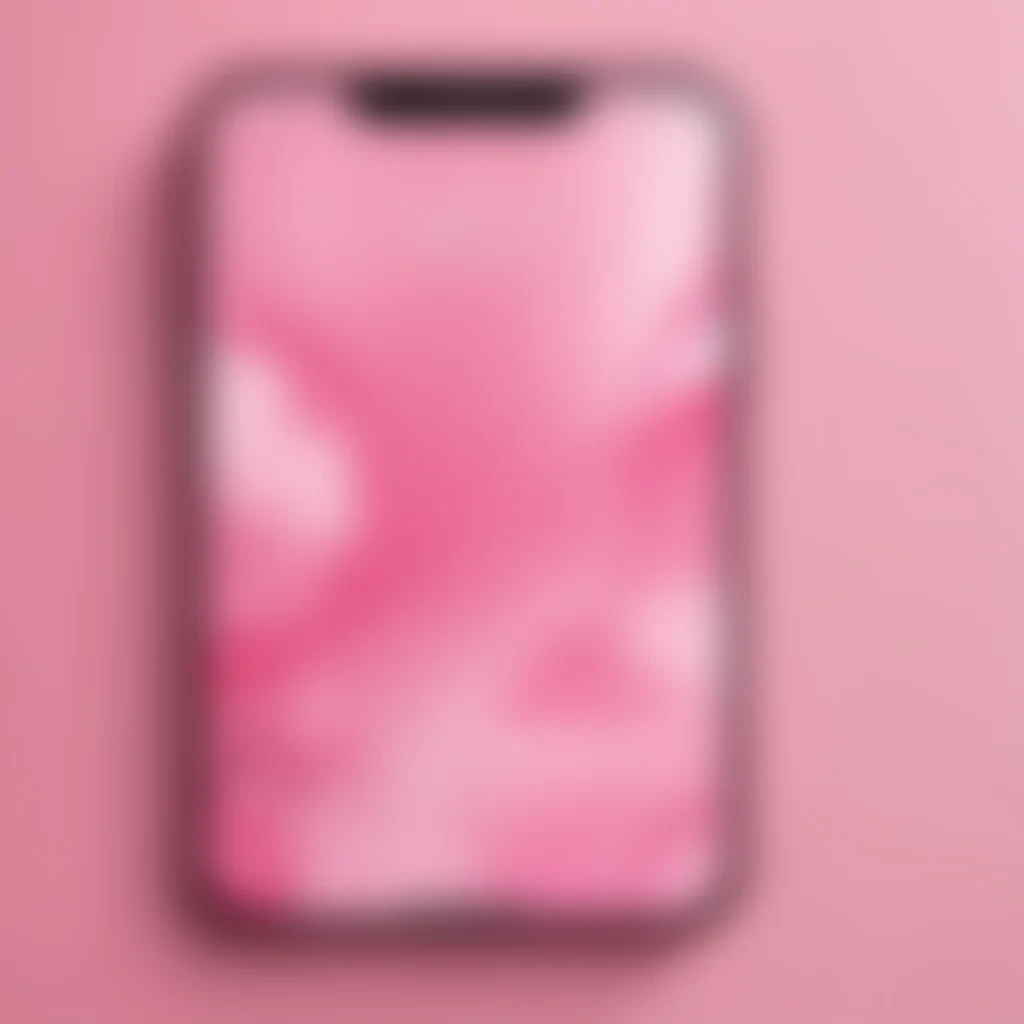 pink home screen