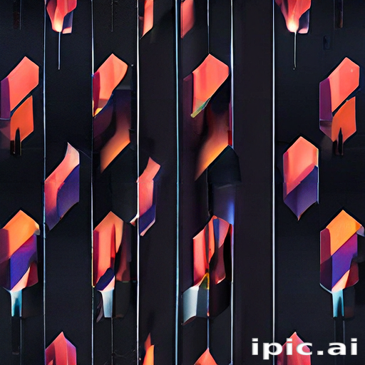 Abstract Art Featuring Geometric Shapes in Vibrant Colors on Dark ...