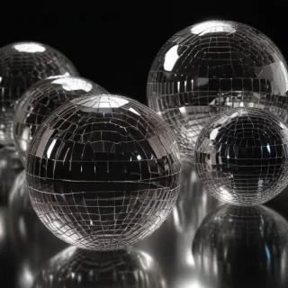 transparent disco balls