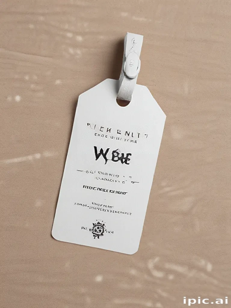clothing tag mockup