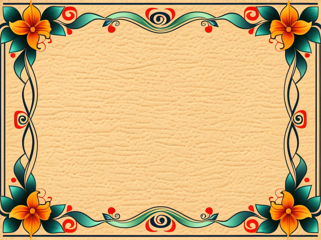 Beautiful Floral Border Design with Vibrant Colors for Creative Projects