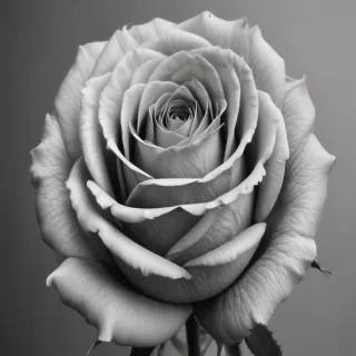 rose drawing black and white