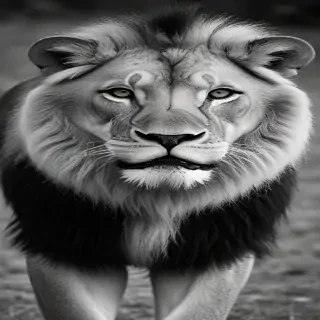 lion black and white pictures
