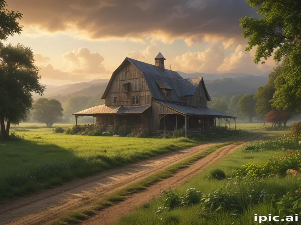 background of a farm