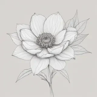 flower line art