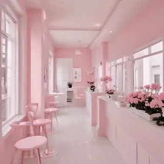 pink and white aesthetic